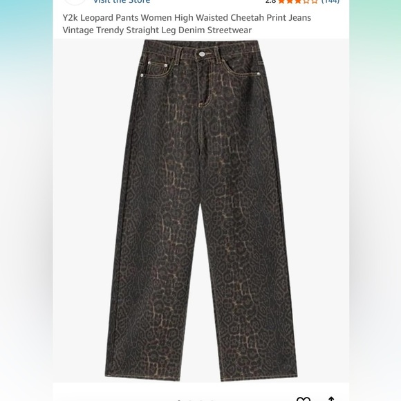 Chic Animal Print Wide-Leg Pants - Picture 1 of 3